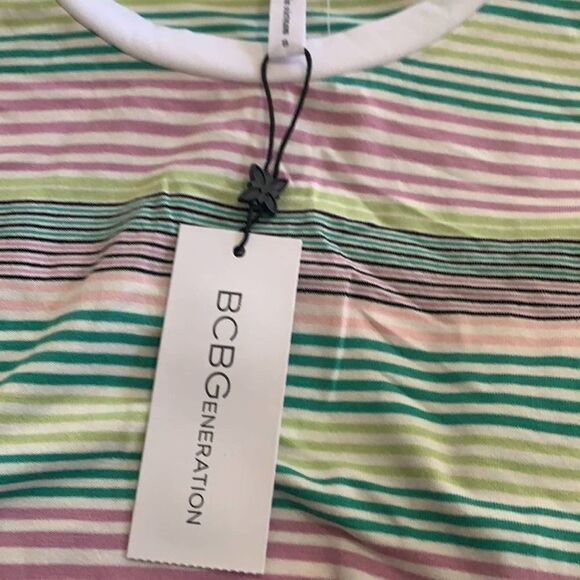 NWT BCBGENERATION STRIPED TEE SHIRT  DRESS SIZE‎ S - Picture 5 of 6